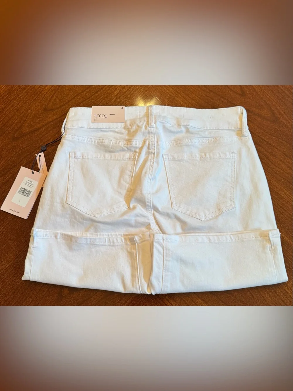 NYDJ Shorts (Ella) Side Slit Optic White Shorts **New with Tags** Size - 4